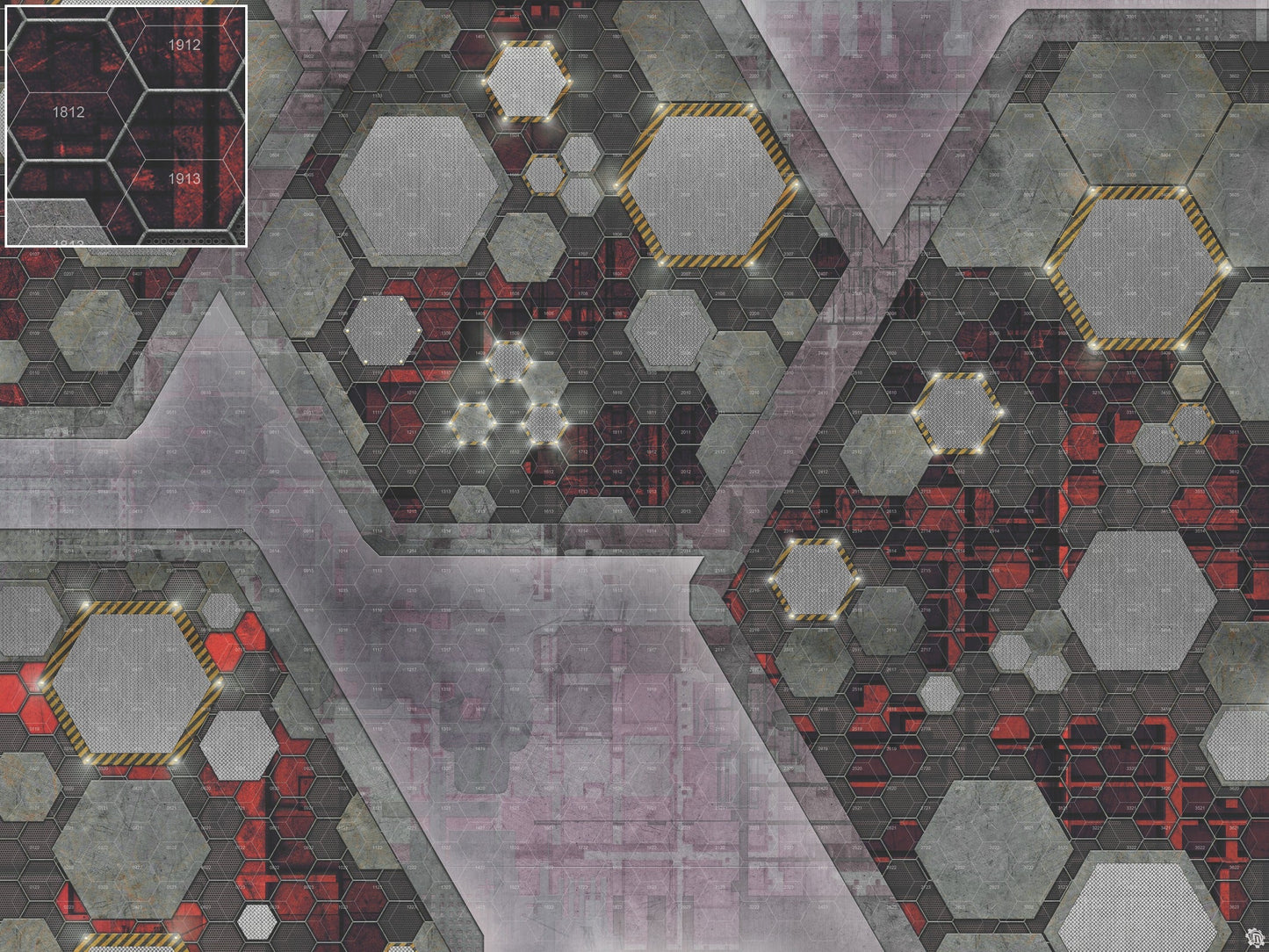 Mats by Mars: Quinfinity Ruby Tabletop Wargaming Play Mat