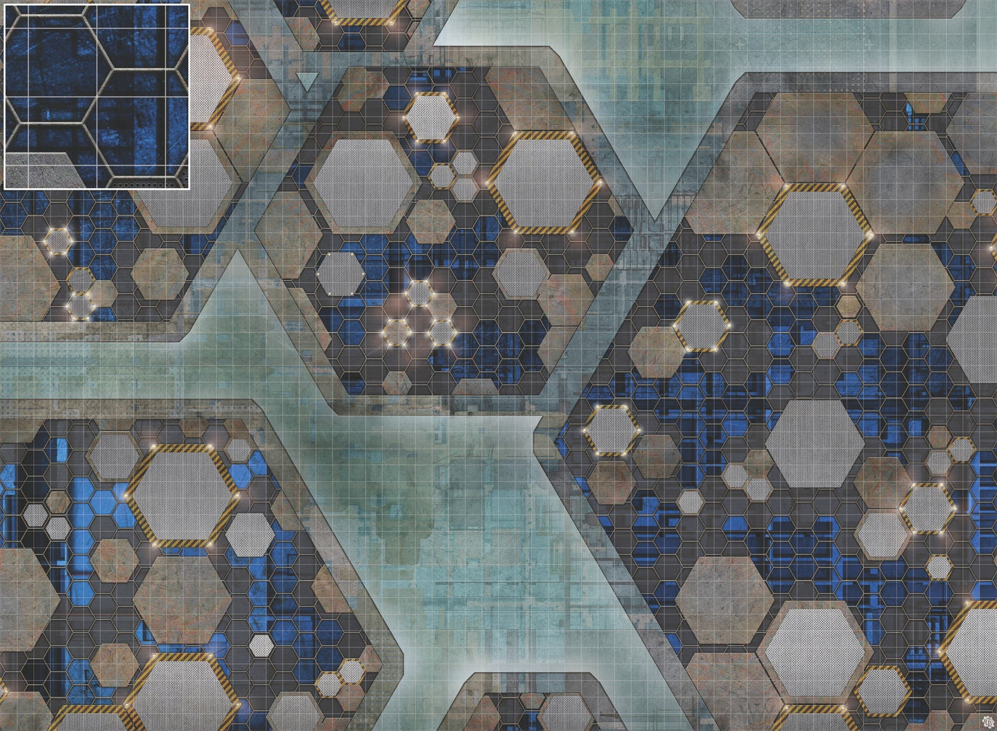 Mats by Mars: Quinfinity Sapphire Tabletop Wargaming Play Mat