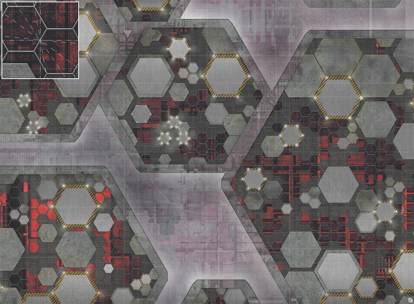 Mats by Mars: Quinfinity Ruby Tabletop Wargaming Play Mat