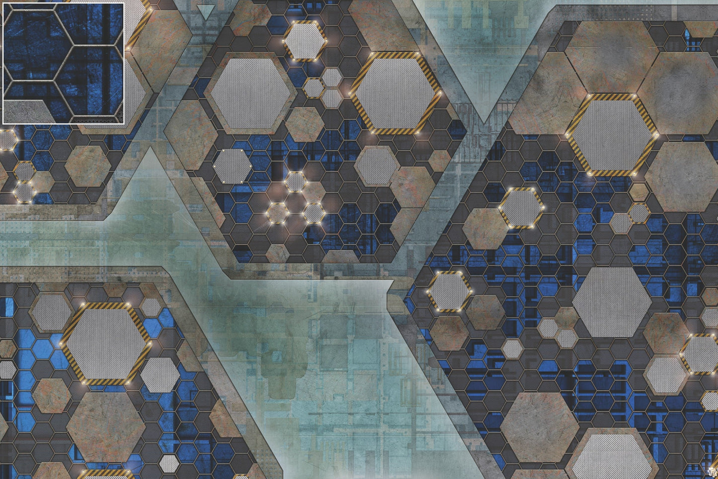 Mats by Mars: Quinfinity Sapphire Tabletop Wargaming Play Mat