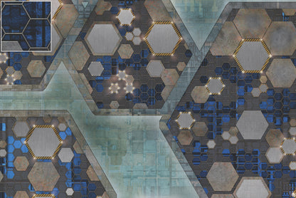 Mats by Mars: Quinfinity Sapphire Tabletop Wargaming Play Mat
