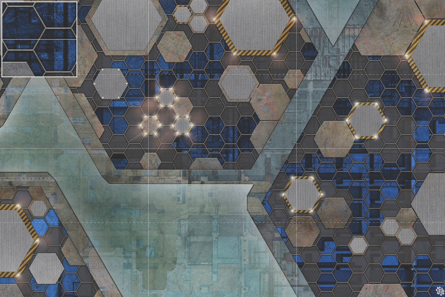 Mats by Mars: Quinfinity Sapphire Tabletop Wargaming Play Mat