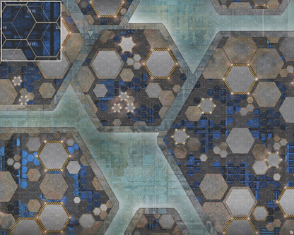 Mats by Mars: Quinfinity Sapphire Tabletop Wargaming Play Mat