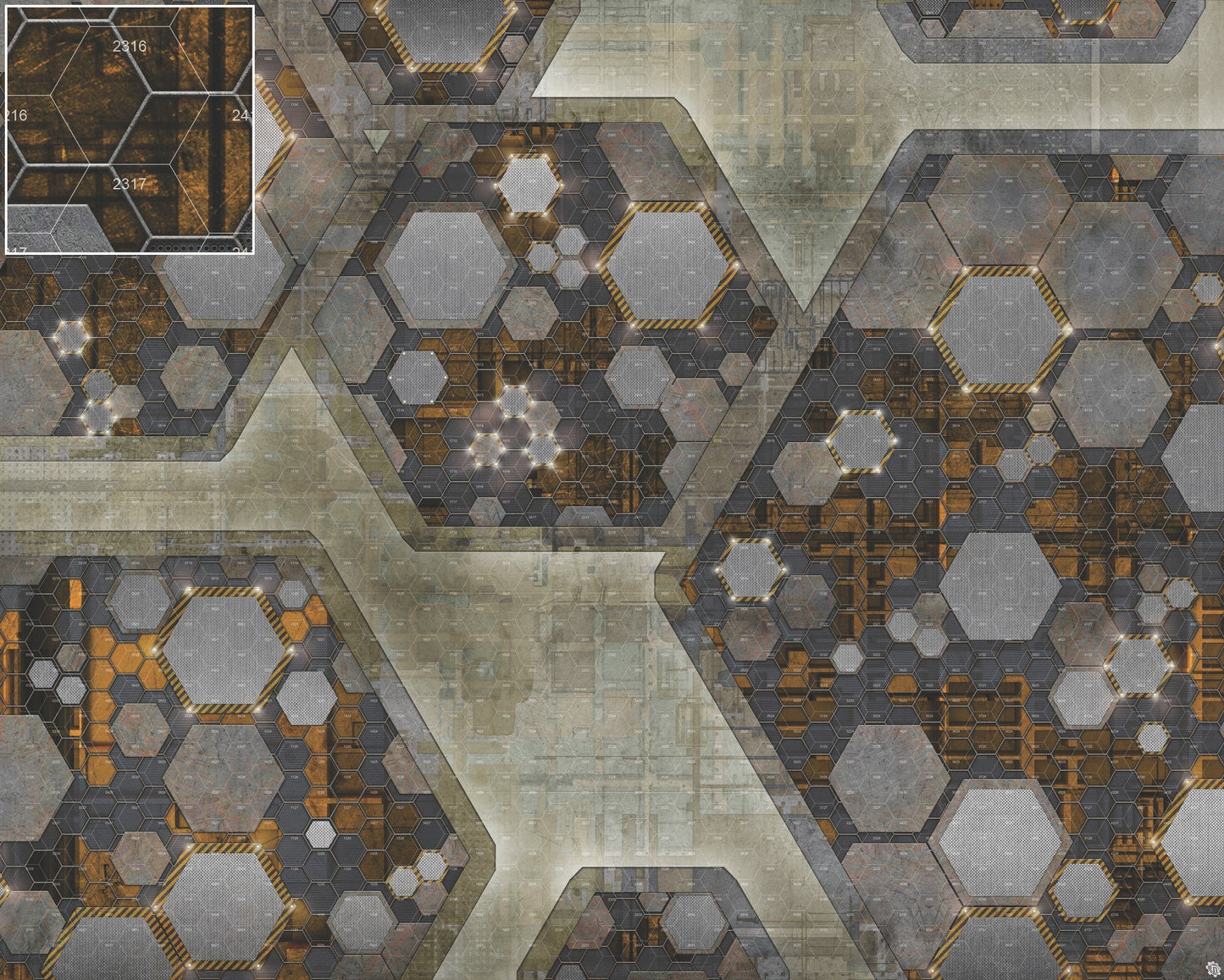 Mats by Mars: Quinfinity Citrine Tabletop Wargaming Play Mat