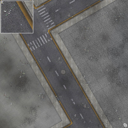 Mats by Mars: Crime Alley (Bend Rd) Tabletop Wargaming Play Mat