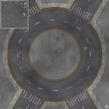 Mats by Mars: Crime Alley (Circle) Tabletop Wargaming Play Mat