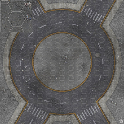 Mats by Mars: Crime Alley (Circle) Tabletop Wargaming Play Mat