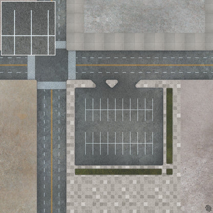 Mats by Mars: Streets of Justice B Tabletop Wargaming Play Mat