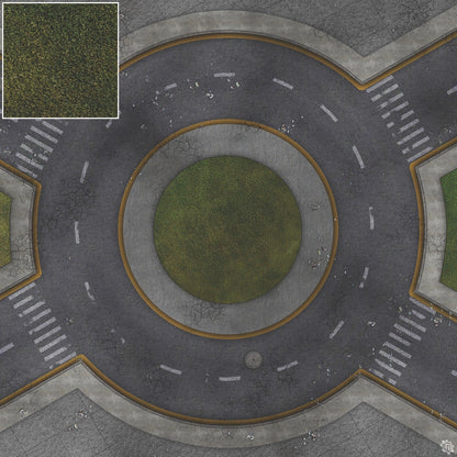 Mats by Mars: Park Avenue (Circle) Tabletop Wargaming Play Mat