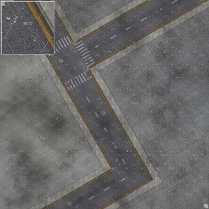 Mats by Mars: Crime Alley (Bend Rd) Tabletop Wargaming Play Mat