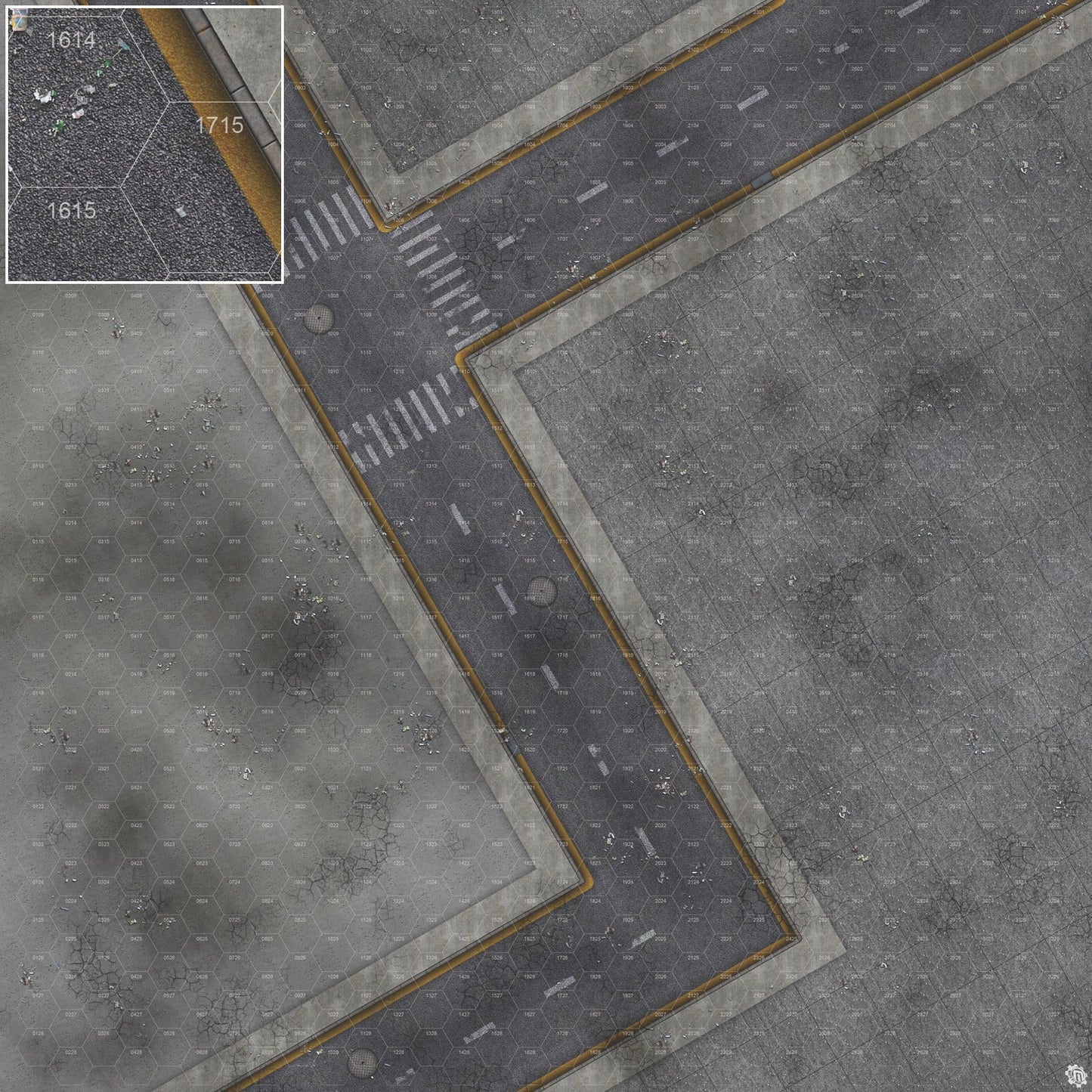 Mats by Mars: Crime Alley (Bend Rd) Tabletop Wargaming Play Mat