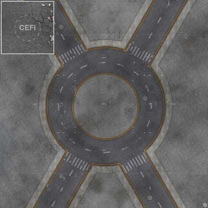 Mats by Mars: Crime Alley (Circle) Tabletop Wargaming Play Mat