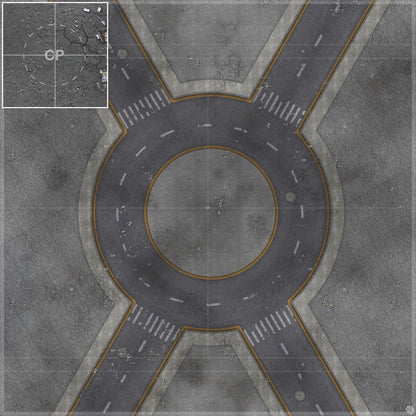 Mats by Mars: Crime Alley (Circle) Tabletop Wargaming Play Mat