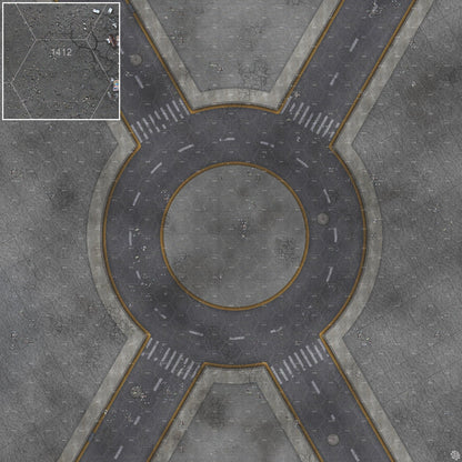 Mats by Mars: Crime Alley (Circle) Tabletop Wargaming Play Mat