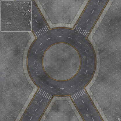 Mats by Mars: Crime Alley (Circle) Tabletop Wargaming Play Mat