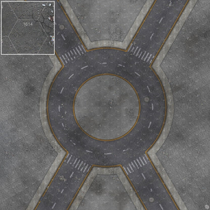 Mats by Mars: Crime Alley (Circle) Tabletop Wargaming Play Mat