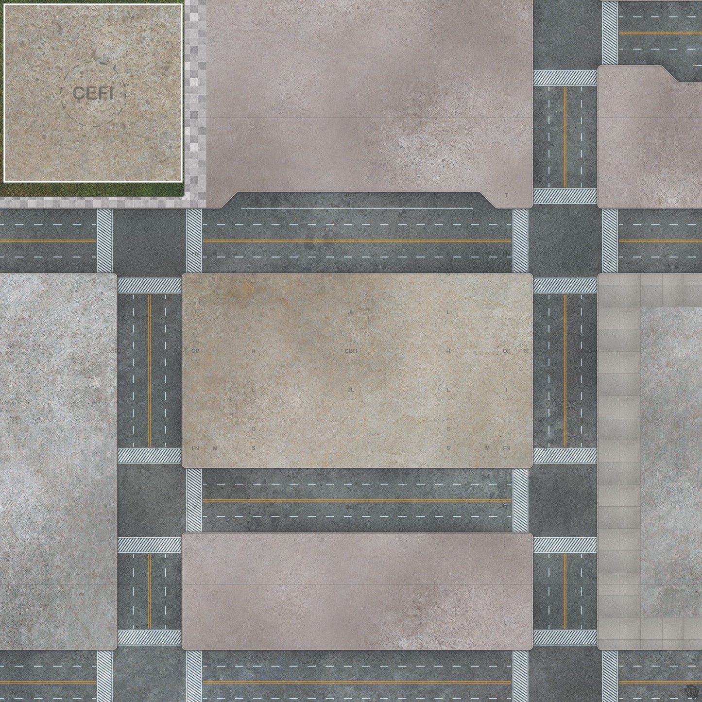 Mats by Mars: Streets of Justice A Tabletop Wargaming Play Mat