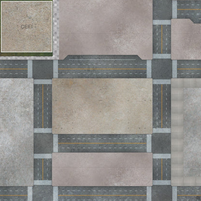 Mats by Mars: Streets of Justice A Tabletop Wargaming Play Mat