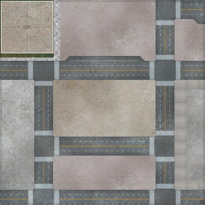 Mats by Mars: Streets of Justice A Tabletop Wargaming Play Mat