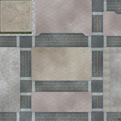 Mats by Mars: Streets of Justice A Tabletop Wargaming Play Mat