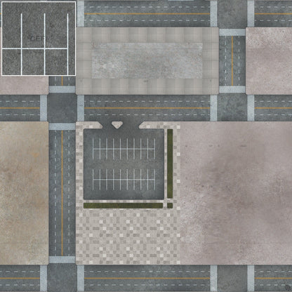 Mats by Mars: Streets of Justice B Tabletop Wargaming Play Mat