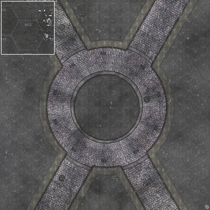 Mats by Mars: Victorian Alley (Circle) Tabletop Wargaming Play Mat
