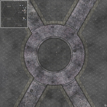 Mats by Mars: Victorian Alley (Circle) Tabletop Wargaming Play Mat