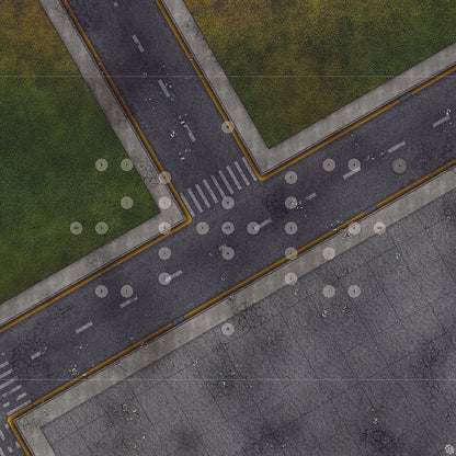 Park Avenue Intersection Urban Play Mat - Premium Tabletop Wargaming Surface by Mats by Mars