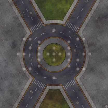 Mats by Mars: Park Avenue (Circle) Tabletop Wargaming Play Mat