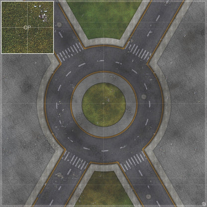 Mats by Mars: Park Avenue (Circle) Tabletop Wargaming Play Mat