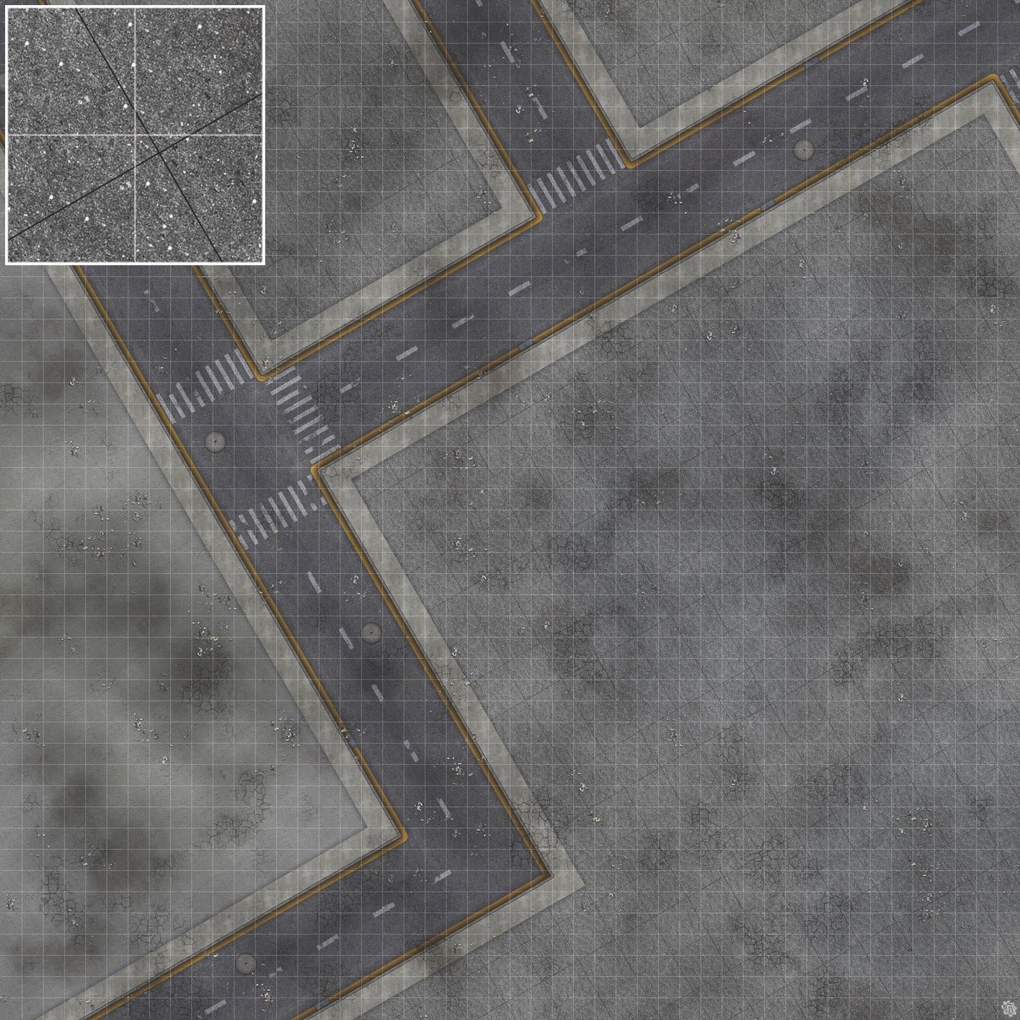 Mats by Mars: Crime Alley (Bend Rd) Tabletop Wargaming Play Mat