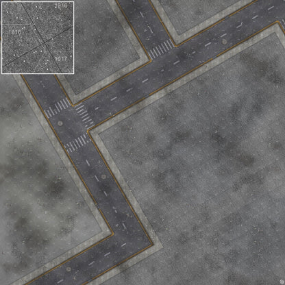 Mats by Mars: Crime Alley (Bend Rd) Tabletop Wargaming Play Mat
