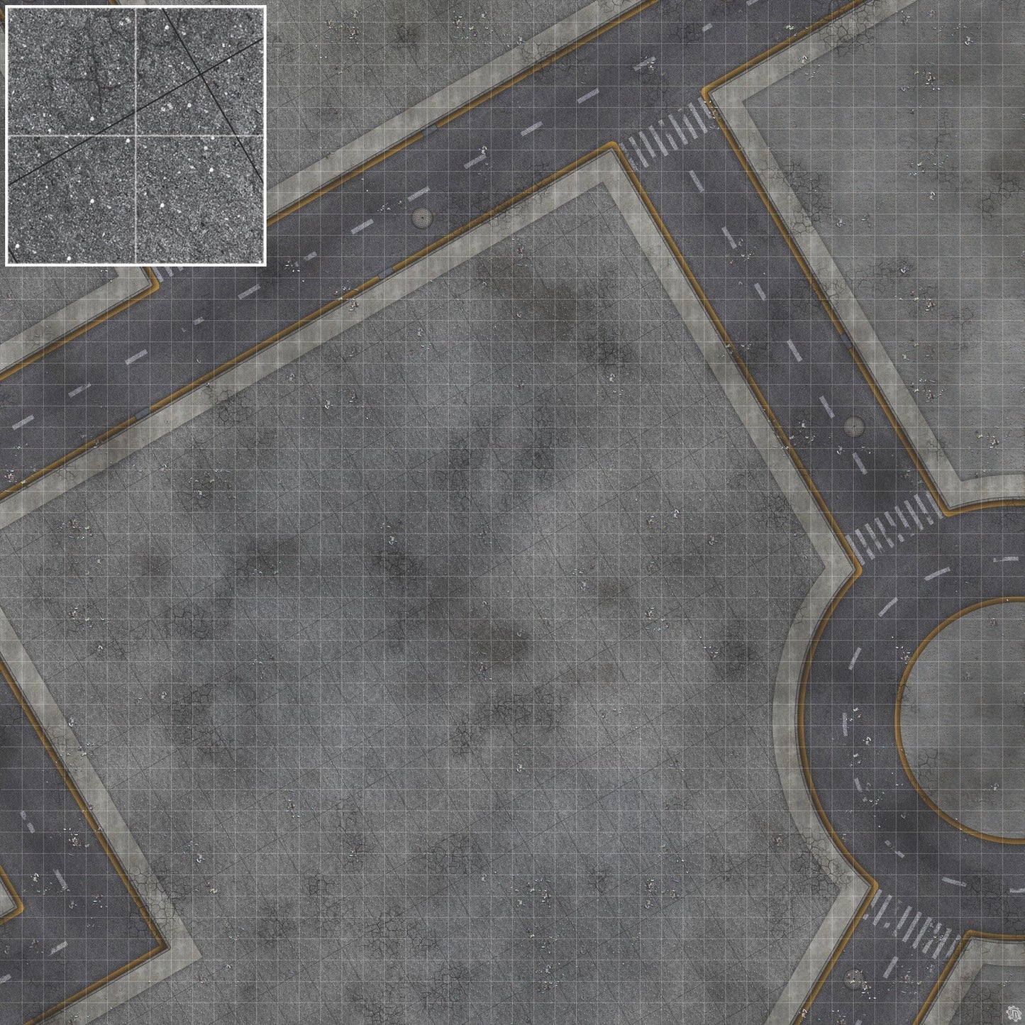 Mats by Mars: Crime Alley (Intersection) Tabletop Wargaming Play Mat