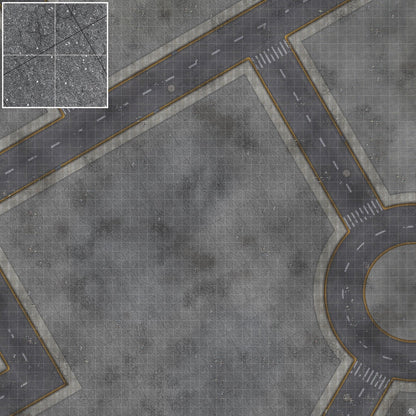 Mats by Mars: Crime Alley (Intersection) Tabletop Wargaming Play Mat