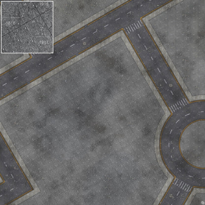 Mats by Mars: Crime Alley (Intersection) Tabletop Wargaming Play Mat