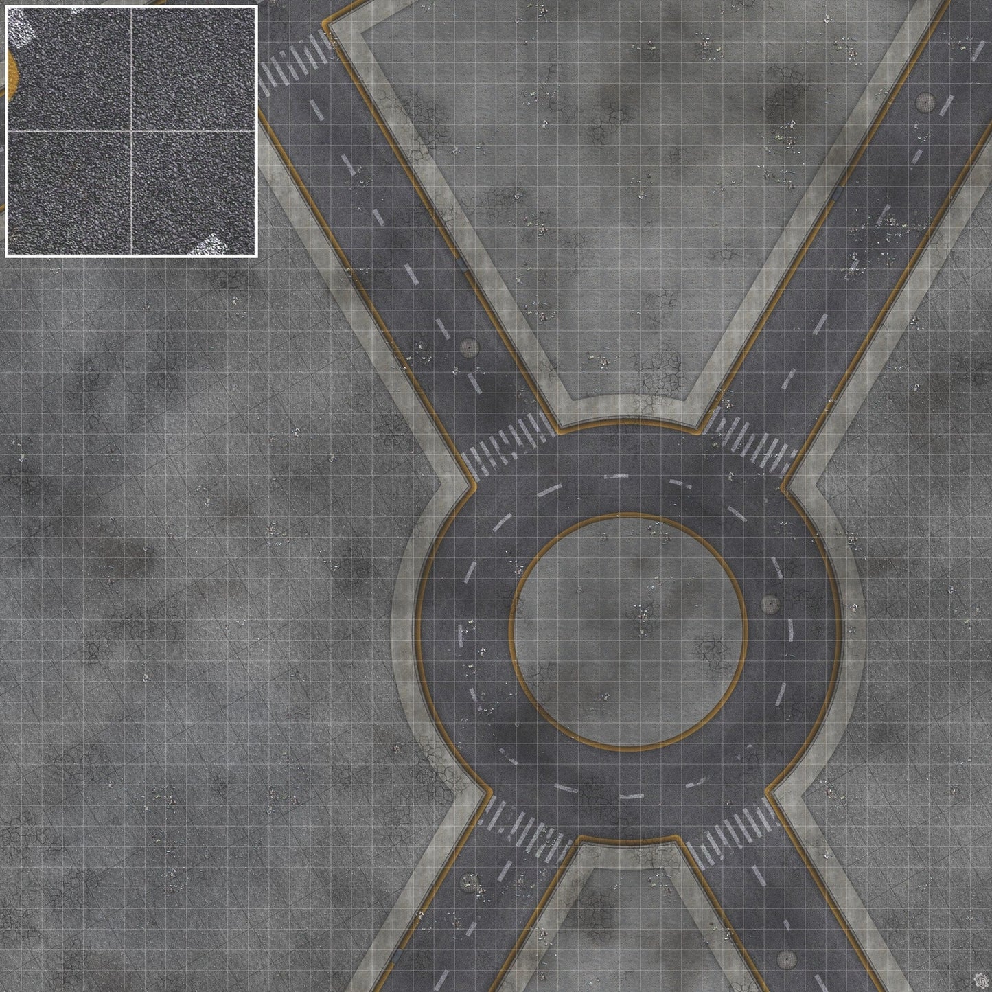 Mats by Mars: Crime Alley (Circle) Tabletop Wargaming Play Mat