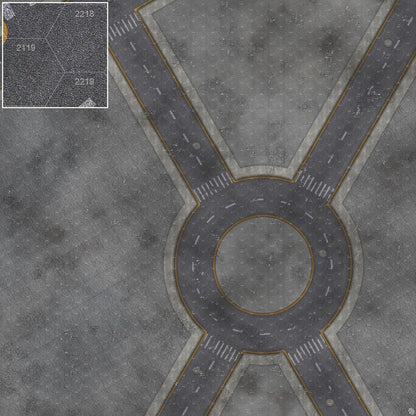 Mats by Mars: Crime Alley (Circle) Tabletop Wargaming Play Mat