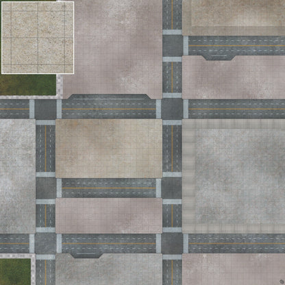 Mats by Mars: Streets of Justice A Tabletop Wargaming Play Mat