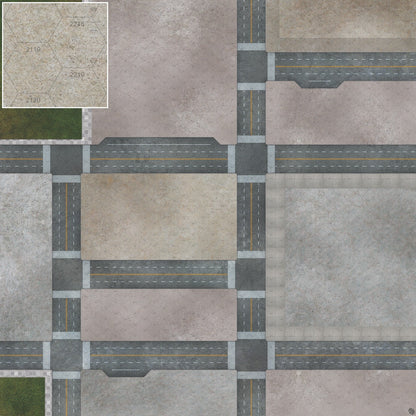 Mats by Mars: Streets of Justice A Tabletop Wargaming Play Mat