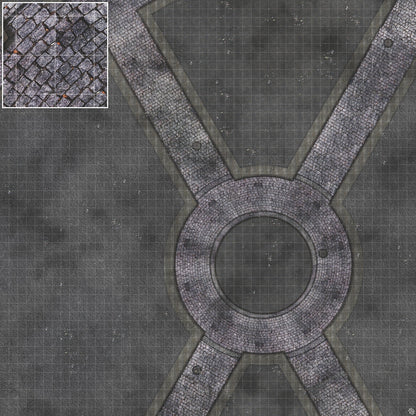 Mats by Mars: Victorian Alley (Circle) Tabletop Wargaming Play Mat