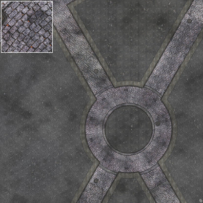 Mats by Mars: Victorian Alley (Circle) Tabletop Wargaming Play Mat