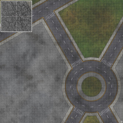 Mats by Mars: Park Avenue (Circle) Tabletop Wargaming Play Mat