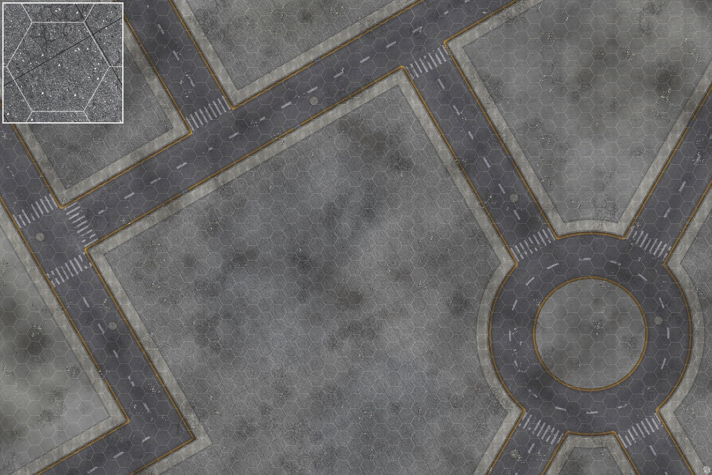 Mats by Mars: Crime Alley (Bend Rd) Tabletop Wargaming Play Mat