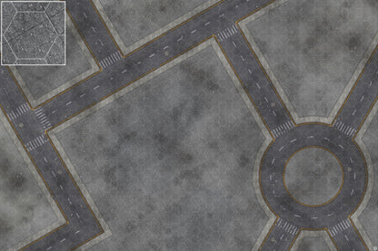 Mats by Mars: Crime Alley (Bend Rd) Tabletop Wargaming Play Mat