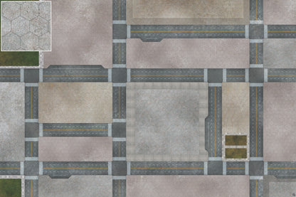 Mats by Mars: Streets of Justice A Tabletop Wargaming Play Mat