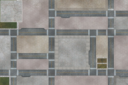 Mats by Mars: Streets of Justice A Tabletop Wargaming Play Mat