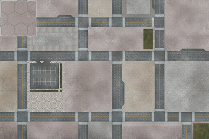 Mats by Mars: Streets of Justice B Tabletop Wargaming Play Mat
