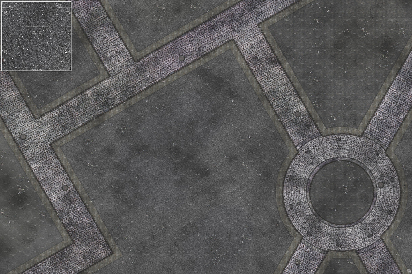 Mats by Mars: Victorian Alley (Bend Rd) Tabletop Wargaming Play Mat