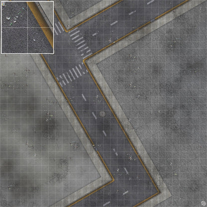 Mats by Mars: Crime Alley (Bend Rd) Tabletop Wargaming Play Mat