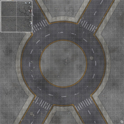 Mats by Mars: Crime Alley (Circle) Tabletop Wargaming Play Mat